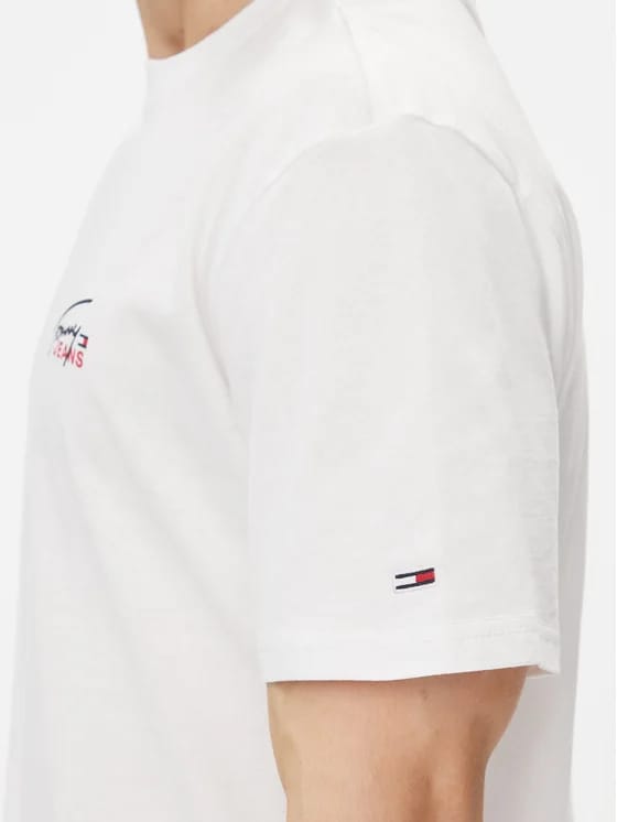 TOMMY JEANS Tricou Small Flag DM0DM17714 Alb