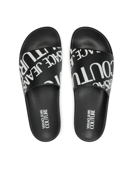 VERSACE JEANS COUTURE Șlapi Unisex 77YA3SQ1 71352 Negru