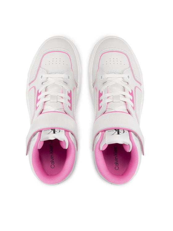 CALVIN KLEIN JEANS Sneakers Chunky Cupsole Laceup Mid YW0YW00691 Alb