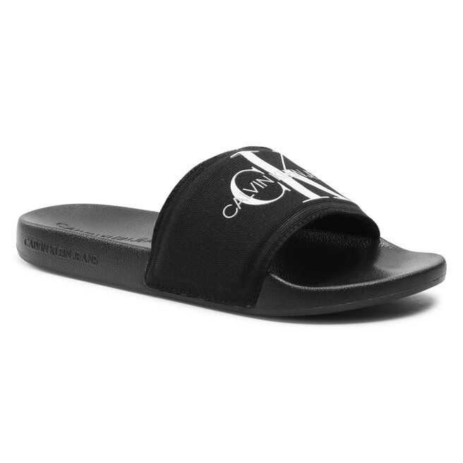 CALVIN KLEIN JEANS Șlapi Bărbătești Slide Monogram Co YM0YM0061 Negru