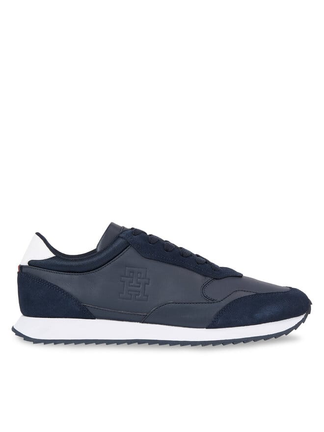 TOMMY HILFIGER Sneakers Runner Evo Lth Mix FM0FM04776 Bleumarin