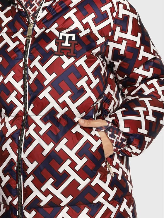 TOMMY HILFIGER Geacă cu puf Monogram WW0WW37396 Roșu închis