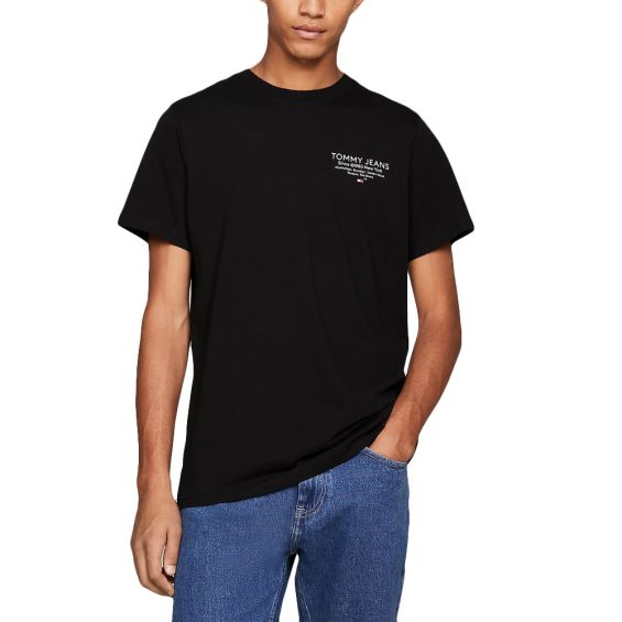 TOMMY JEANS Tricou Essential Graphic - Negru