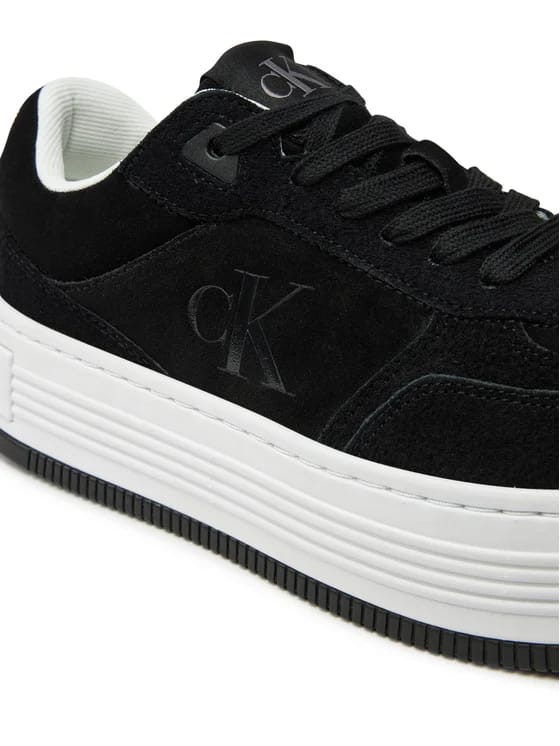 CALVIN KLEIN JEANS Sneakers Bold Platf Laceup Low Mg Suede YW0YW01575 Negru