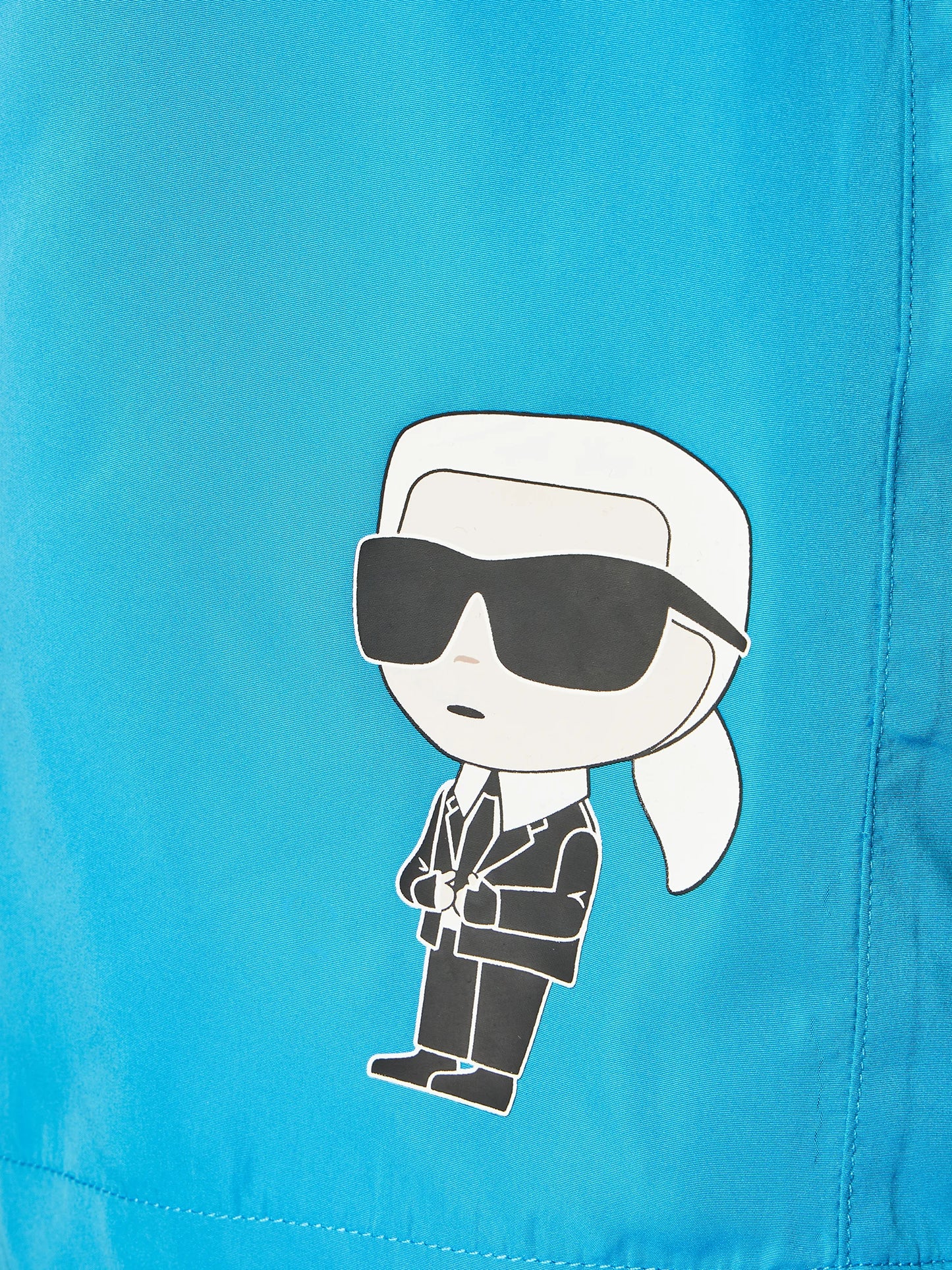 KARL LAGERFELD Șorturi de baie Ikonik 2.0 Elastic Med Shorts 235M2213 - Albastru