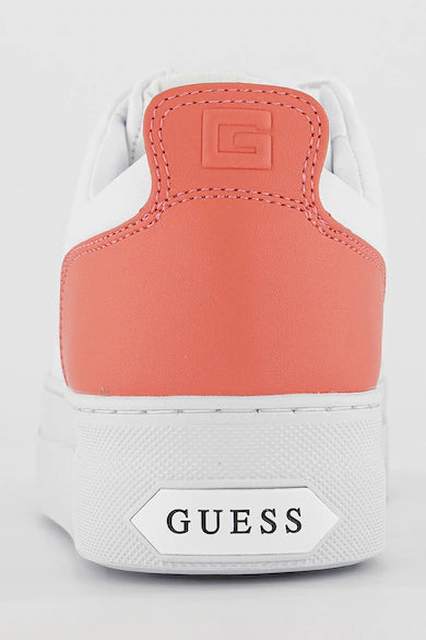 GUESS Sneakers din piele ecologică Alb