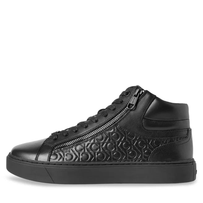 CALVIN KLEIN Sneakers High Top Lace Up W/Zip Mono