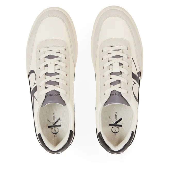 CALVIN KLEIN JEANS Sneakers Classic Cupsole Laceup Mix Lth - Creamy White/Black