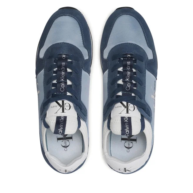 CALVIN KLEIN JEANS Sneakers Runner Sock Laceup Ny-Lth Iceland Blue/Dark Denim/White