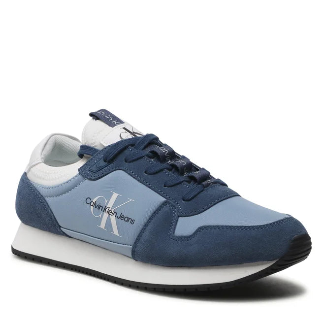 CALVIN KLEIN JEANS Sneakers Runner Sock Laceup Ny-Lth Iceland Blue/Dark Denim/White