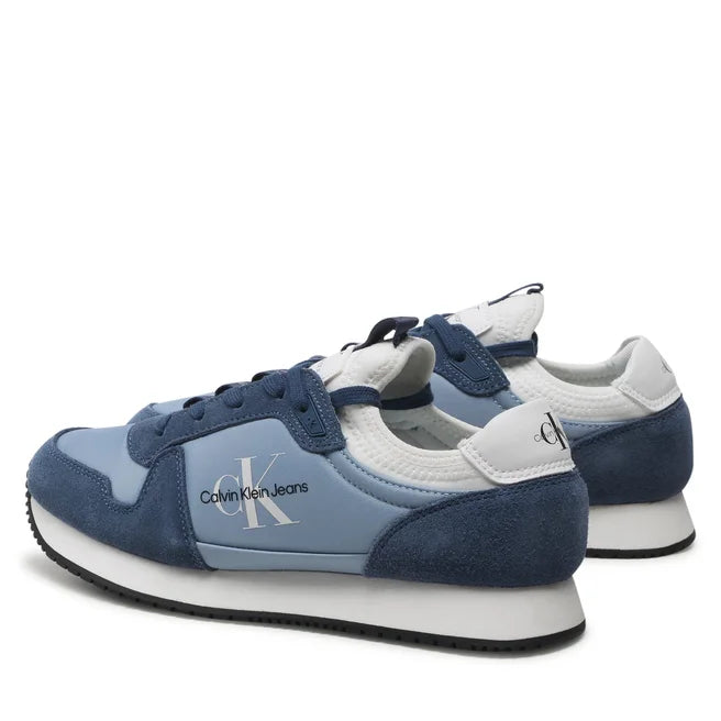CALVIN KLEIN JEANS Sneakers Runner Sock Laceup Ny-Lth Iceland Blue/Dark Denim/White