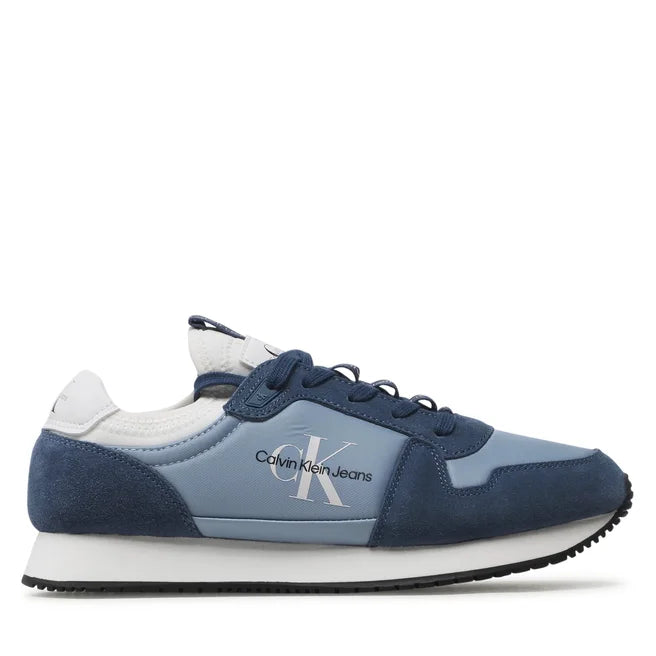 CALVIN KLEIN JEANS Sneakers Runner Sock Laceup Ny-Lth Iceland Blue/Dark Denim/White