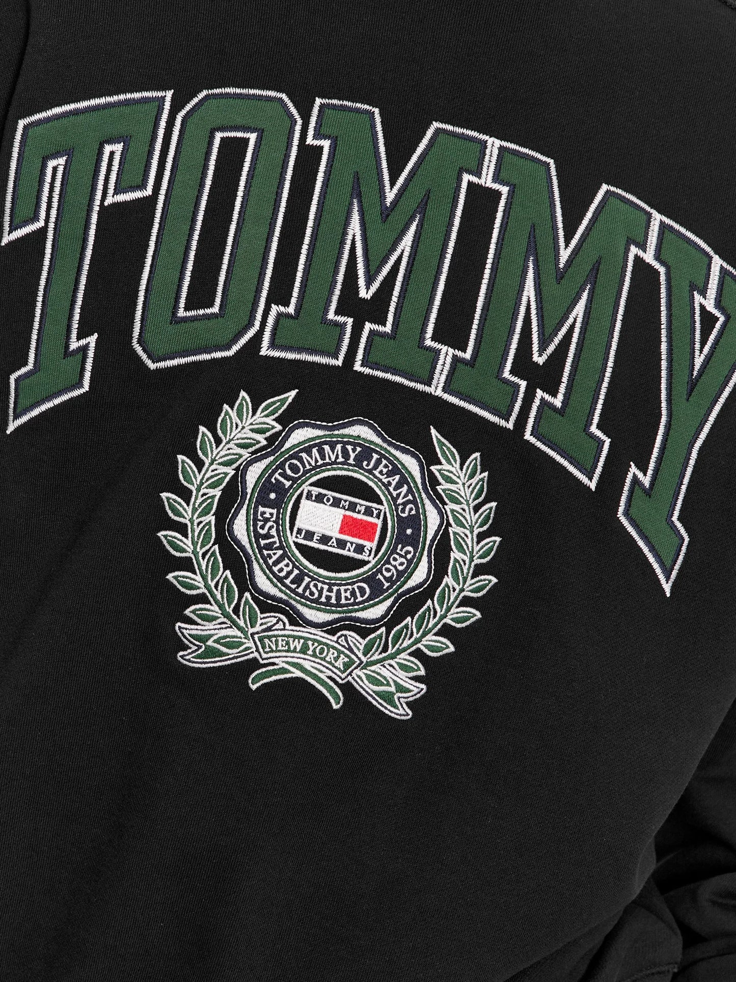 TOMMY JEANS Bluză College Graphic DM0DM16804 BDS Negru