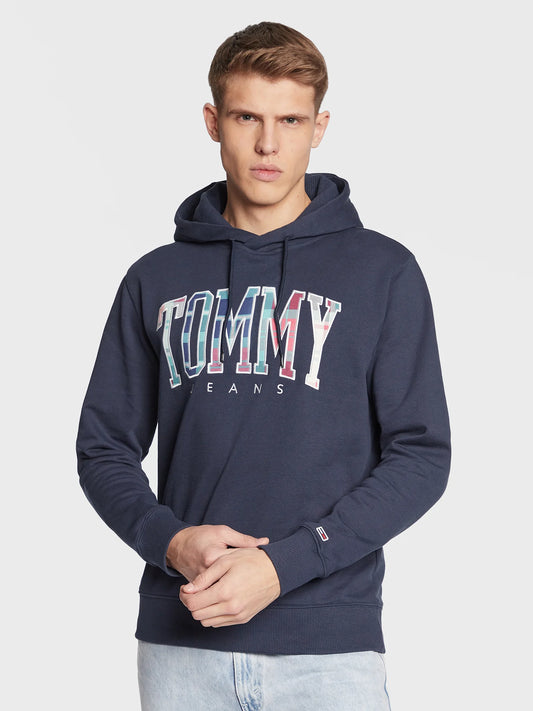 Tommy Jeans Bluză Tartan DM0DM15696 Bleumarin Regular Fit