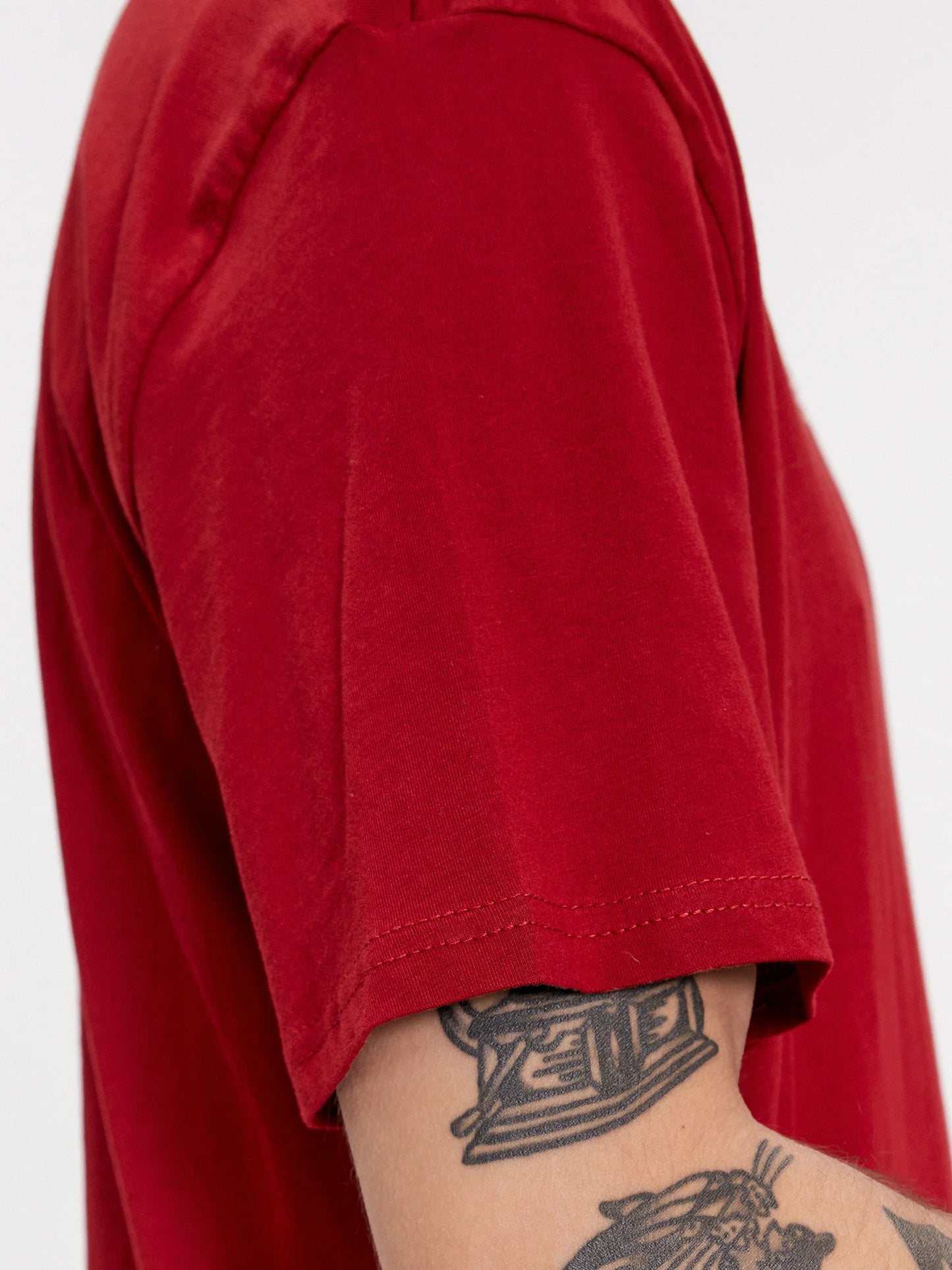 TOMMY JEANS Tricou Linear Logo - Roșu Regular Fit