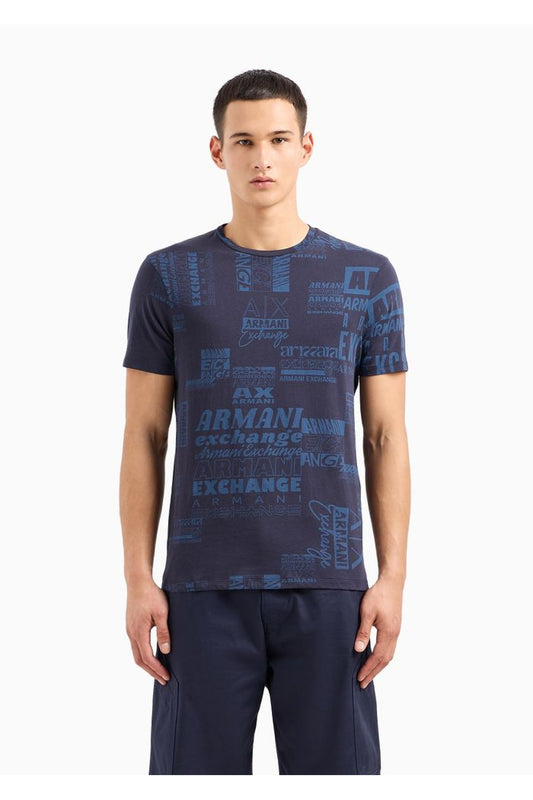 ARMANI EXCHANGE Tricou 3DZTHWZJ8EZ 75AG Bleumarin