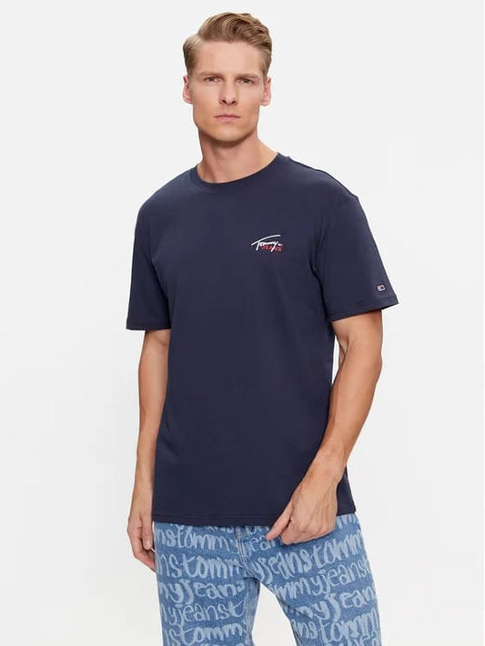 TOMMY JEANS Tricou Small Flag DM0DM17714 Bleumarin