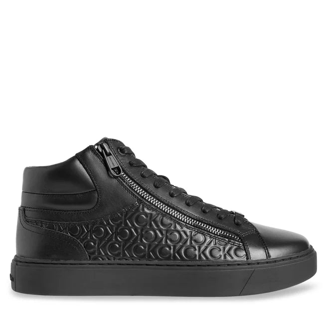 CALVIN KLEIN Sneakers High Top Lace Up W/Zip Mono