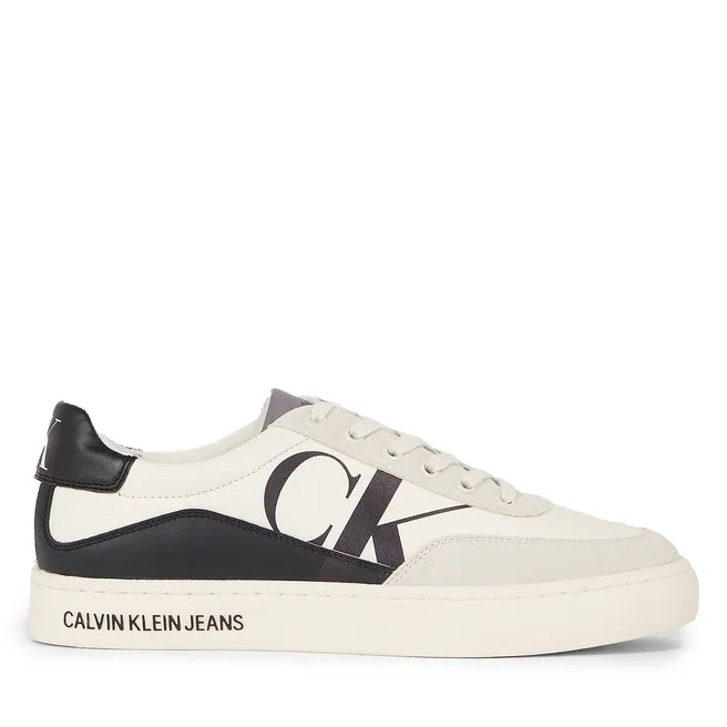 CALVIN KLEIN JEANS Sneakers Classic Cupsole Laceup Mix Lth - Creamy White/Black
