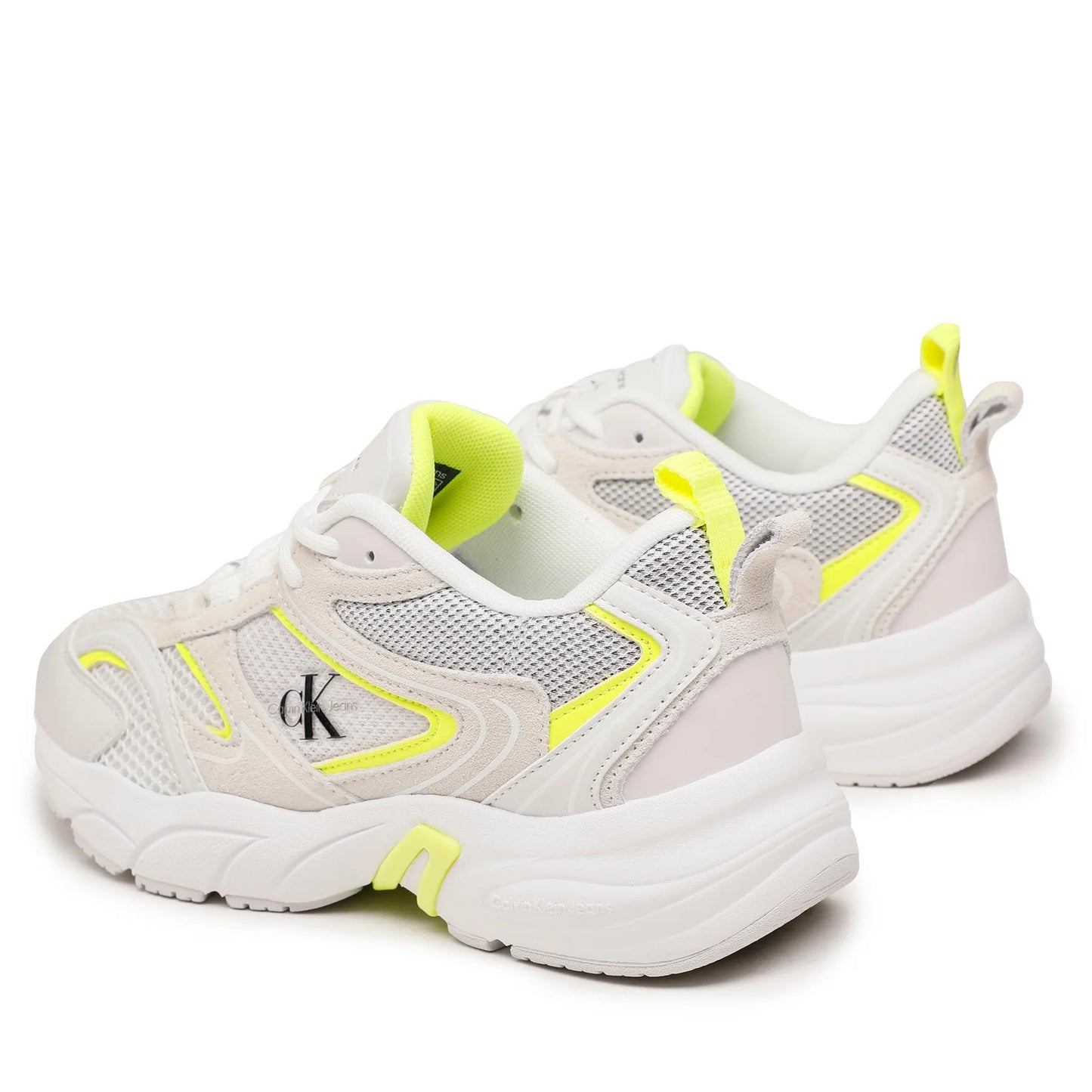 CALVIN KLEIN JEANS Sneakers Retro Tennis  White/Safety Yellow